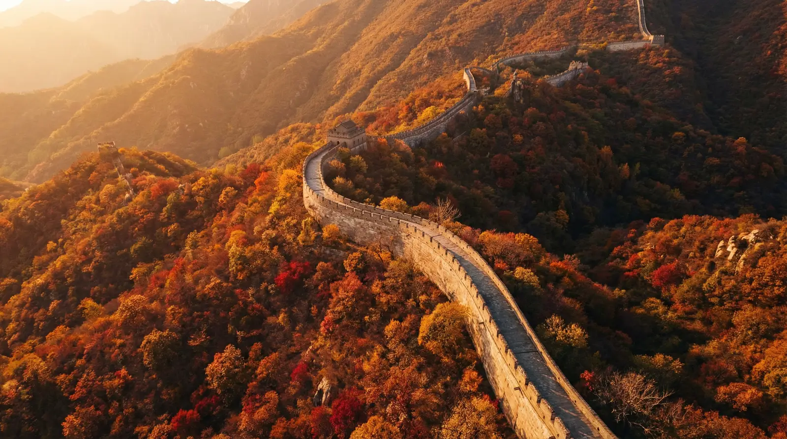 诺森德草药有哪些 秋日长城航拍全景